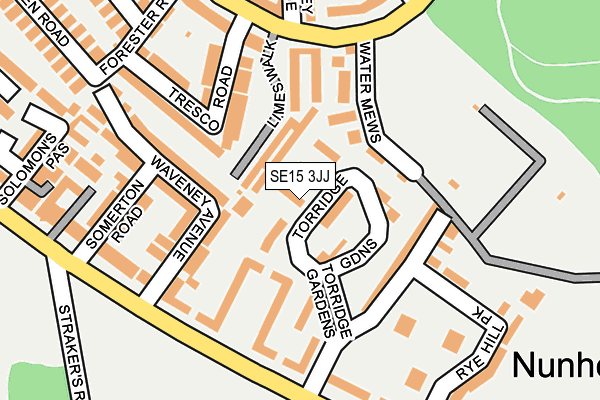SE15 3JJ map - OS OpenMap – Local (Ordnance Survey)
