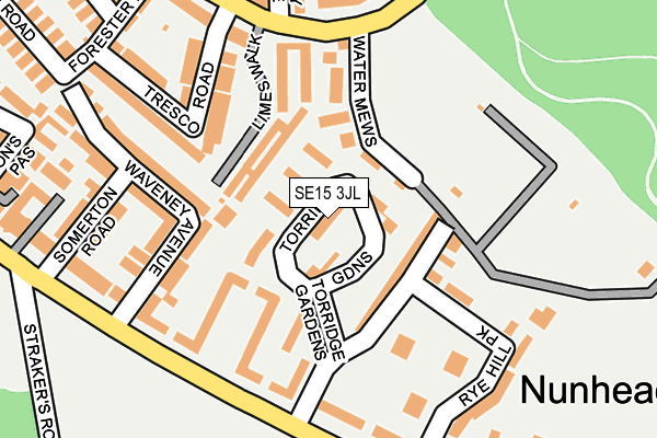 SE15 3JL map - OS OpenMap – Local (Ordnance Survey)