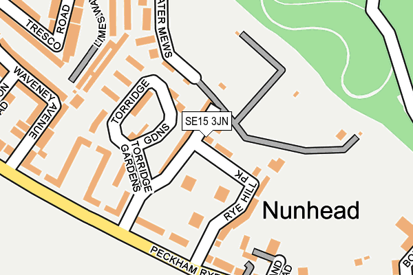SE15 3JN map - OS OpenMap – Local (Ordnance Survey)