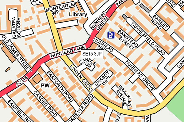 SE15 3JP map - OS OpenMap – Local (Ordnance Survey)