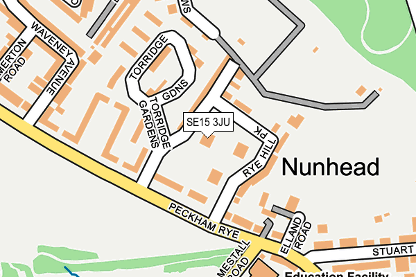 SE15 3JU map - OS OpenMap – Local (Ordnance Survey)