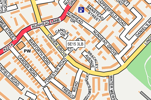 SE15 3LB map - OS OpenMap – Local (Ordnance Survey)
