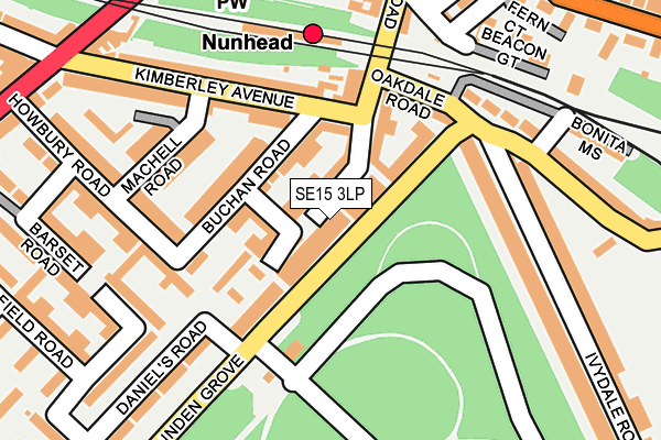 SE15 3LP map - OS OpenMap – Local (Ordnance Survey)