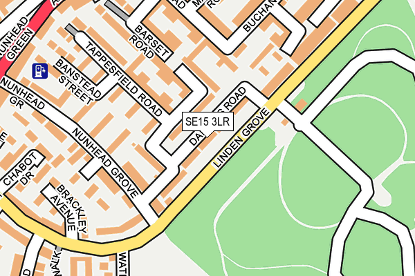 SE15 3LR map - OS OpenMap – Local (Ordnance Survey)