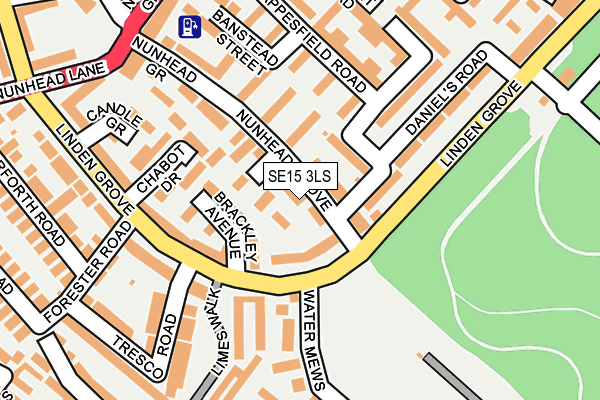 SE15 3LS map - OS OpenMap – Local (Ordnance Survey)