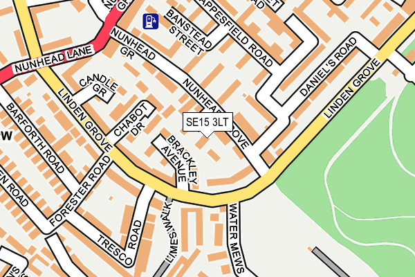 SE15 3LT map - OS OpenMap – Local (Ordnance Survey)
