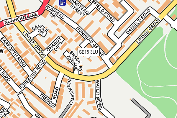 SE15 3LU map - OS OpenMap – Local (Ordnance Survey)