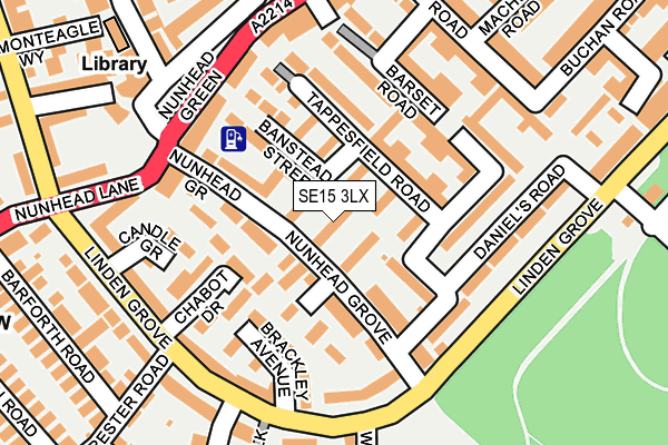 SE15 3LX map - OS OpenMap – Local (Ordnance Survey)