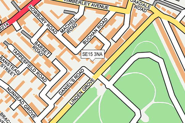SE15 3NA map - OS OpenMap – Local (Ordnance Survey)