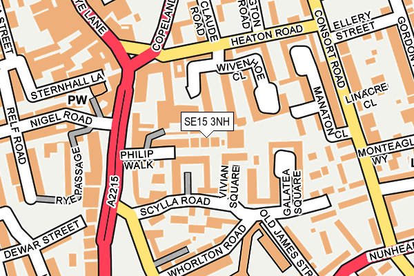 SE15 3NH map - OS OpenMap – Local (Ordnance Survey)