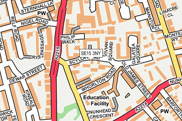 SE15 3NY map - OS OpenMap – Local (Ordnance Survey)