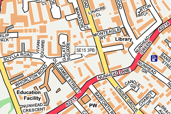 SE15 3PB map - OS OpenMap – Local (Ordnance Survey)