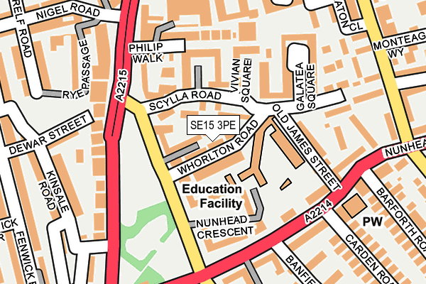 SE15 3PE map - OS OpenMap – Local (Ordnance Survey)