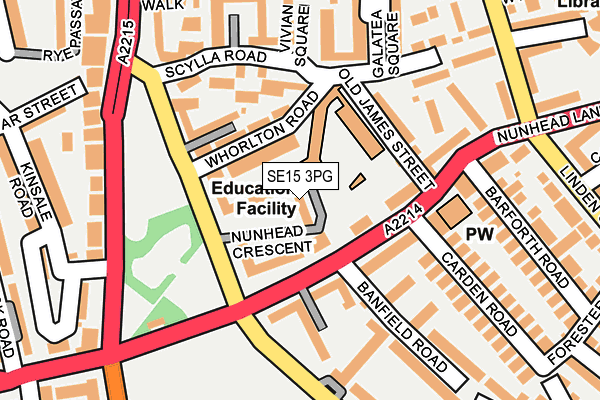 SE15 3PG map - OS OpenMap – Local (Ordnance Survey)