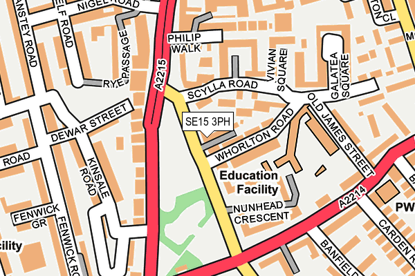 SE15 3PH map - OS OpenMap – Local (Ordnance Survey)