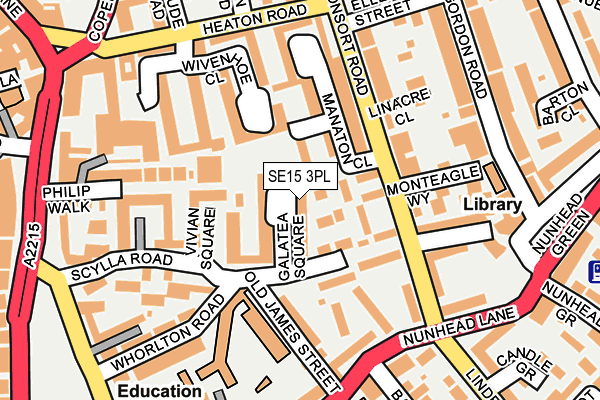 SE15 3PL map - OS OpenMap – Local (Ordnance Survey)