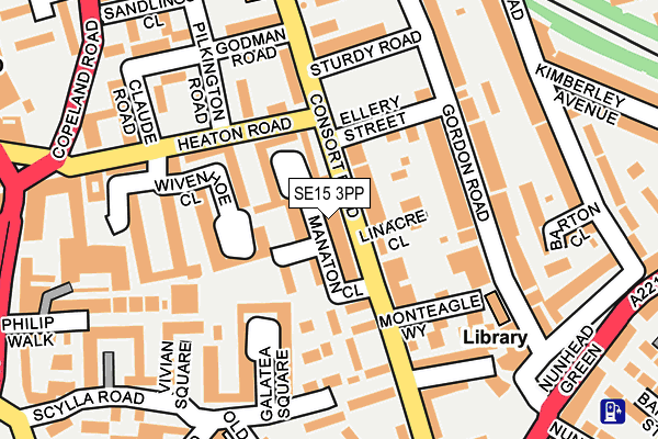 SE15 3PP map - OS OpenMap – Local (Ordnance Survey)