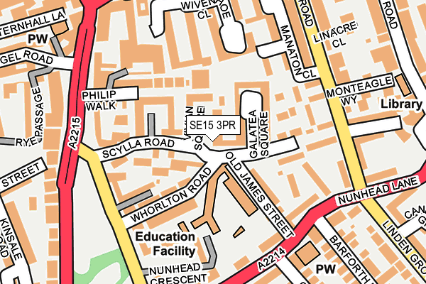 SE15 3PR map - OS OpenMap – Local (Ordnance Survey)