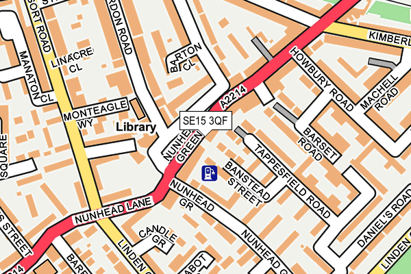 SE15 3QF map - OS OpenMap – Local (Ordnance Survey)