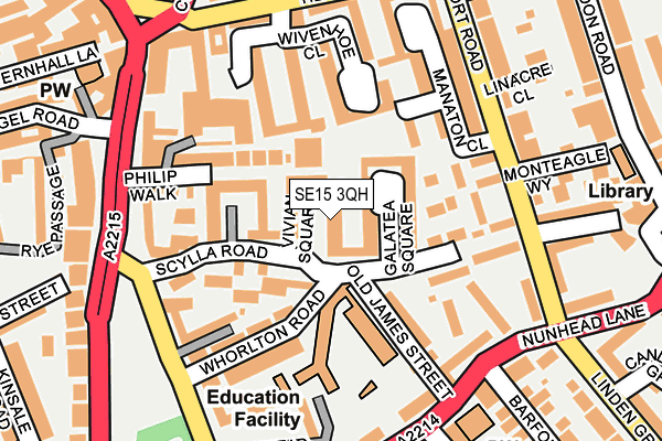 SE15 3QH map - OS OpenMap – Local (Ordnance Survey)