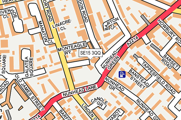 SE15 3QQ map - OS OpenMap – Local (Ordnance Survey)