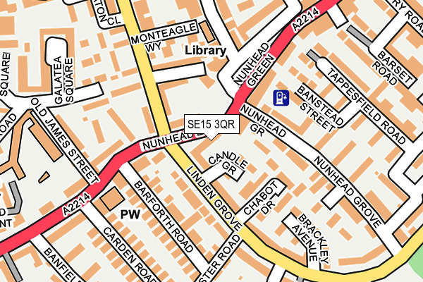 SE15 3QR map - OS OpenMap – Local (Ordnance Survey)