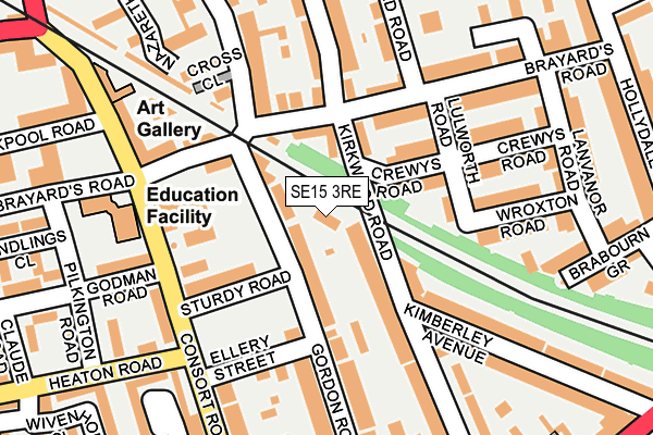 SE15 3RE map - OS OpenMap – Local (Ordnance Survey)
