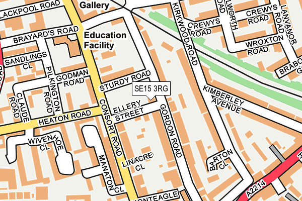 SE15 3RG map - OS OpenMap – Local (Ordnance Survey)