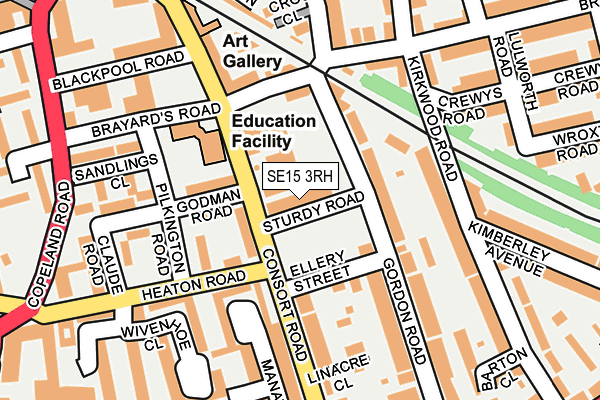 SE15 3RH map - OS OpenMap – Local (Ordnance Survey)