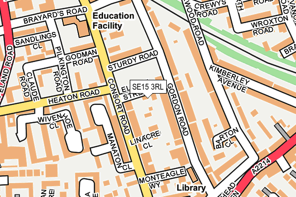 SE15 3RL map - OS OpenMap – Local (Ordnance Survey)