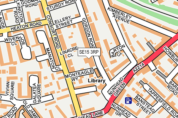 SE15 3RP map - OS OpenMap – Local (Ordnance Survey)
