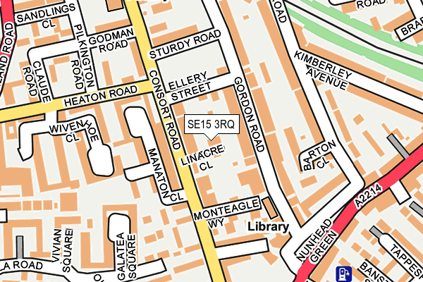 SE15 3RQ map - OS OpenMap – Local (Ordnance Survey)