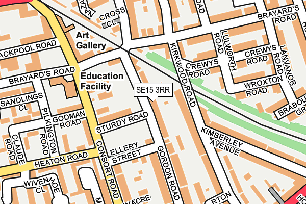 SE15 3RR map - OS OpenMap – Local (Ordnance Survey)