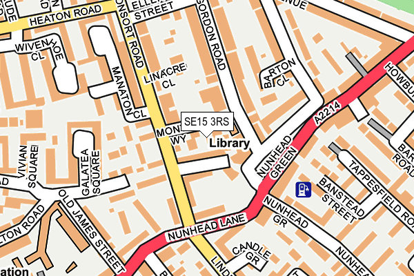 SE15 3RS map - OS OpenMap – Local (Ordnance Survey)