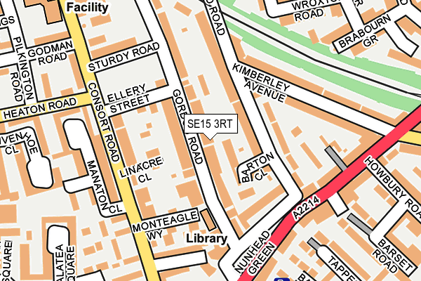 SE15 3RT map - OS OpenMap – Local (Ordnance Survey)