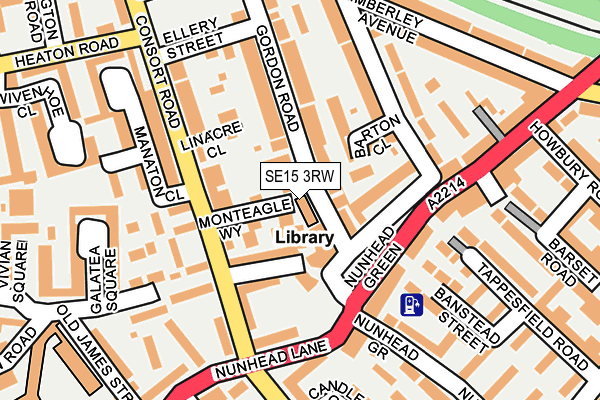 SE15 3RW map - OS OpenMap – Local (Ordnance Survey)