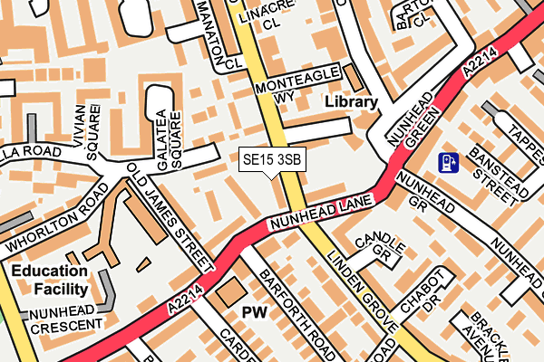 SE15 3SB map - OS OpenMap – Local (Ordnance Survey)