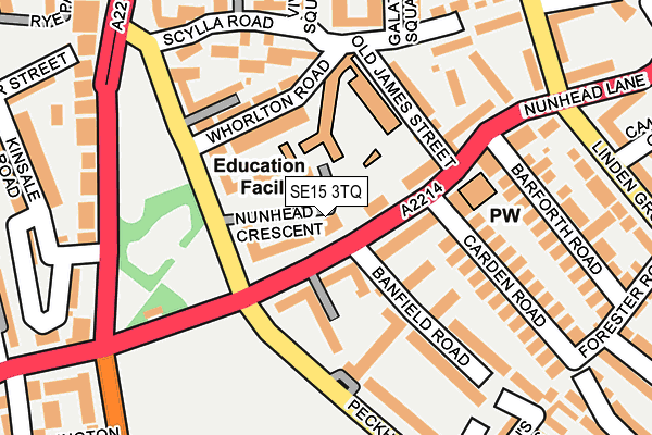 SE15 3TQ map - OS OpenMap – Local (Ordnance Survey)