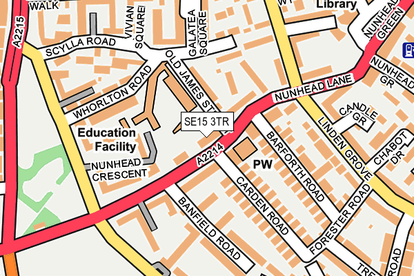SE15 3TR map - OS OpenMap – Local (Ordnance Survey)