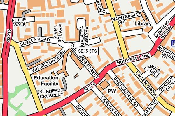 SE15 3TS map - OS OpenMap – Local (Ordnance Survey)