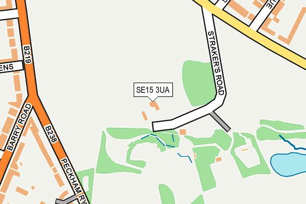 SE15 3UA map - OS OpenMap – Local (Ordnance Survey)