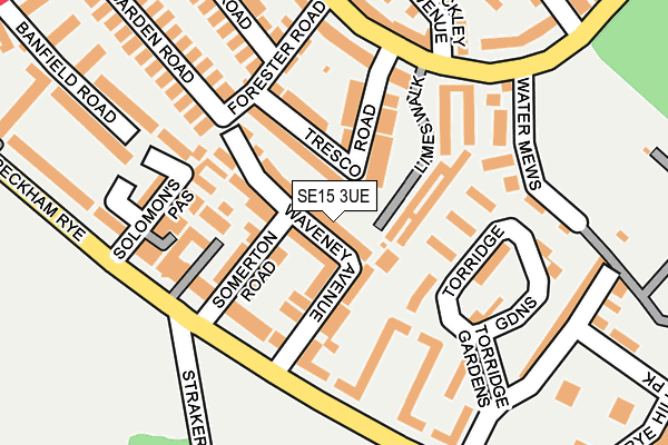 SE15 3UE map - OS OpenMap – Local (Ordnance Survey)