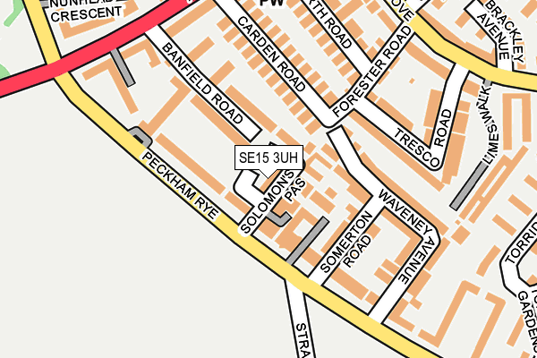 SE15 3UH map - OS OpenMap – Local (Ordnance Survey)