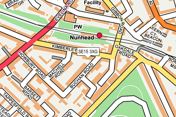 SE15 3XG map - OS OpenMap – Local (Ordnance Survey)