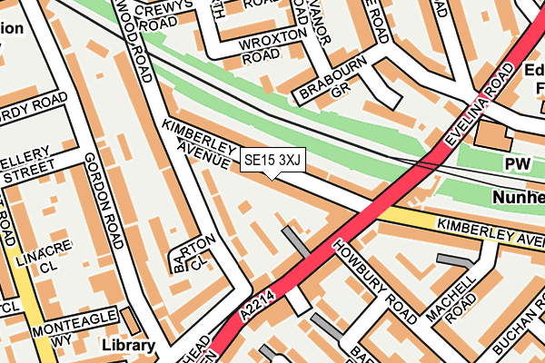 SE15 3XJ map - OS OpenMap – Local (Ordnance Survey)