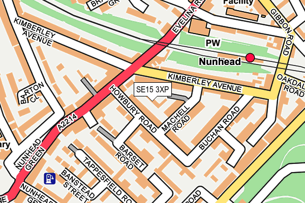 SE15 3XP map - OS OpenMap – Local (Ordnance Survey)