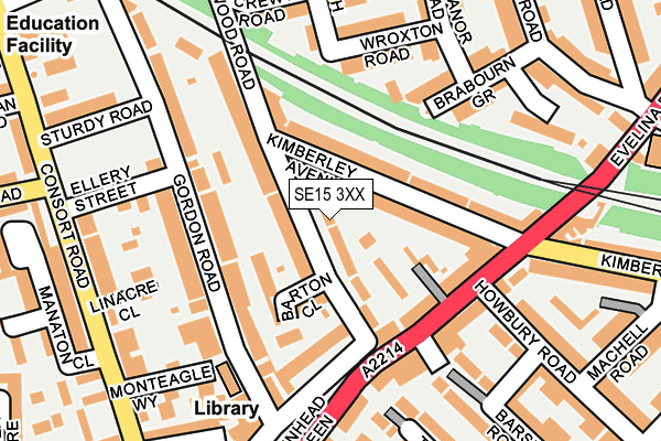SE15 3XX map - OS OpenMap – Local (Ordnance Survey)