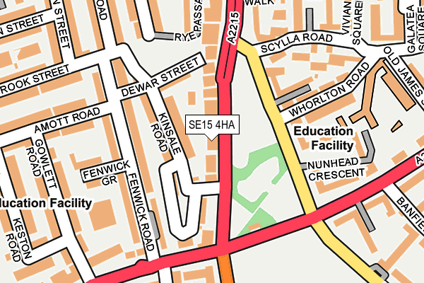 SE15 4HA map - OS OpenMap – Local (Ordnance Survey)