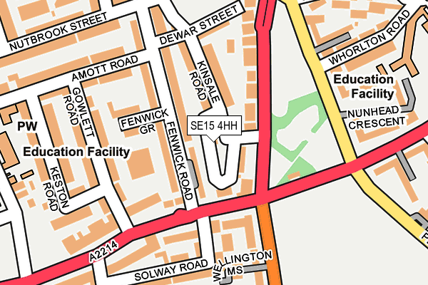 SE15 4HH map - OS OpenMap – Local (Ordnance Survey)
