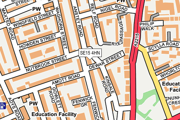 SE15 4HN map - OS OpenMap – Local (Ordnance Survey)